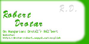 robert drotar business card